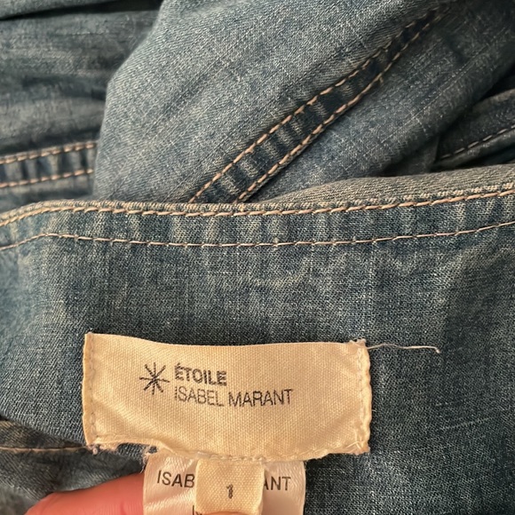Isabel Marant Etoile Denim Long Sleeve Denim Jean Dress Size 1 - Picture 10 of 10